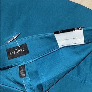 White House Black Market Teal 5" Mid-Rise Athletic Shorts